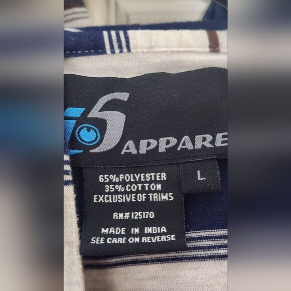 5i Apparel Blue Gray Lightweight Shirt Jacket with Nautical Stripes Men's Hoodie - Picture 4 of 7